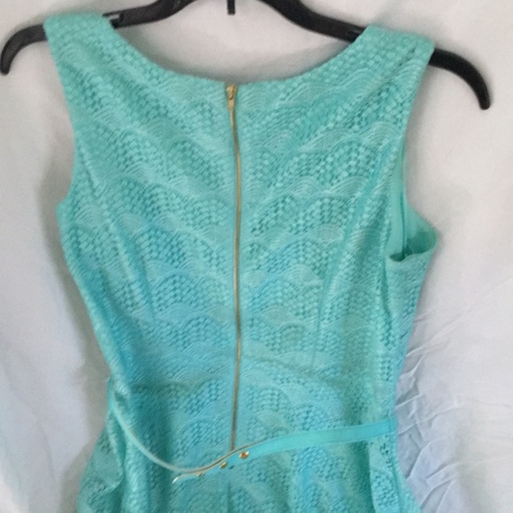 Lace Dress. Aqua Mint color. - Picture 8 of 13